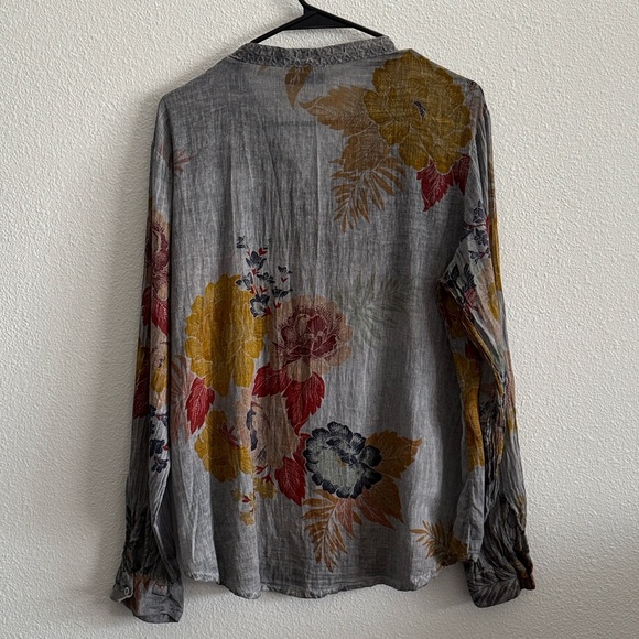 Vintage Goa Floral Embroidered Boho Blouse – Size L - Picture 4 of 9